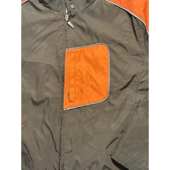 Cole Haan Jacket Mens XXL Brown Orange Zip Up Midweight Streetwear Jacket - Picture 3 of 7
